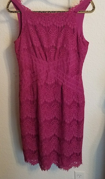 fuchsia lace dress